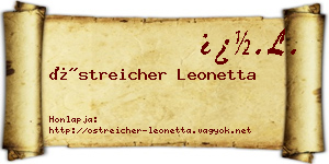 Östreicher Leonetta névjegykártya